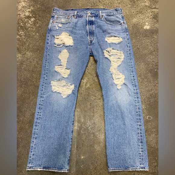 Jeans | Levis 51 Original Fit Ripped Shredded Distressed Vintage Jeans ...